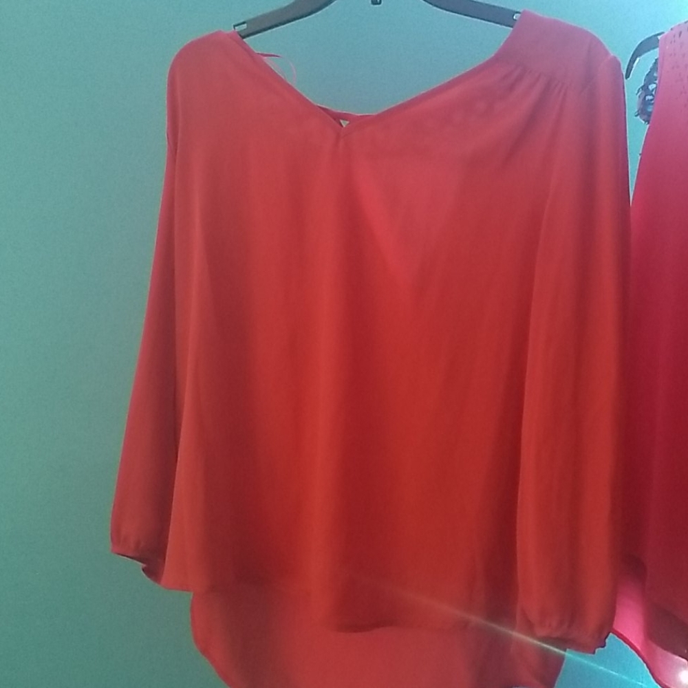 Burnt orange formal blouse